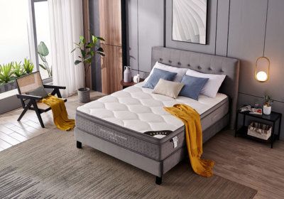 Lit 180x200x33cm Jean-Louis Scherrer BED Gris (HB001) Jean-Louis Scherrer Literie reunion pas cher