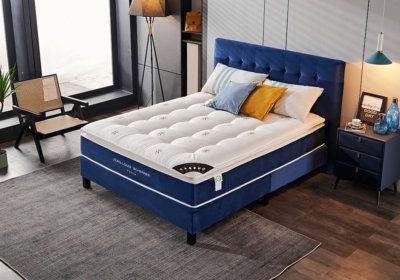 Lit 160x200x33cm Jean-Louis Scherrer BED Bleu (HB001) Jean-Louis Scherrer Literie reunion pas cher
