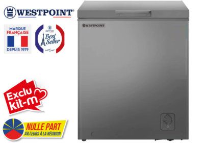 Congélateur Coffre 140L Silver Westpoint (WBXN-15F20.ELS) Exclu Kit-M !!! reunion pas cher
