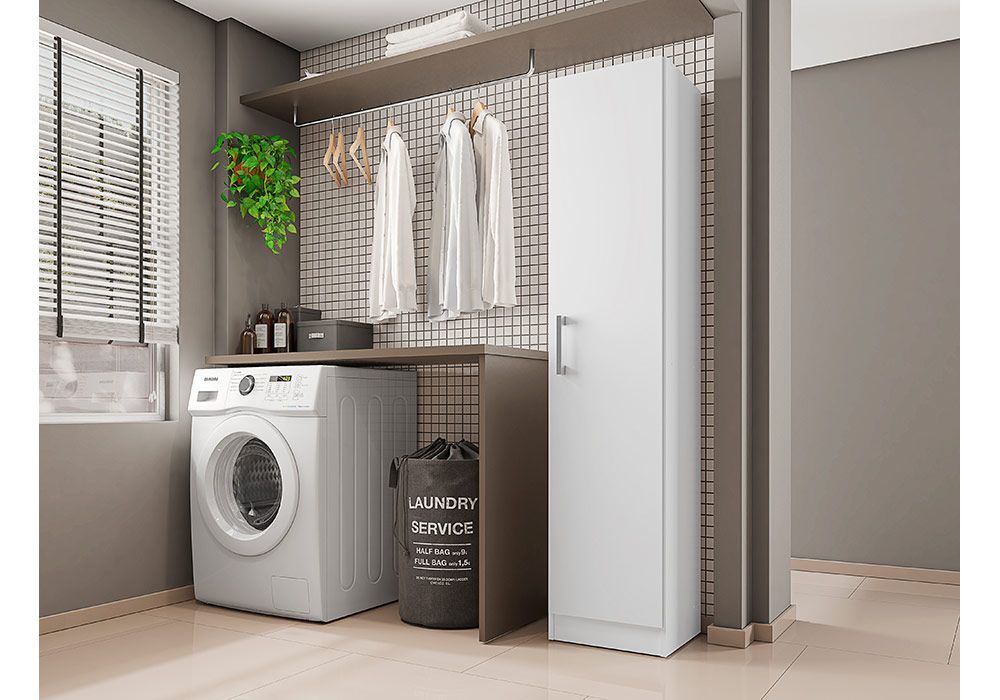 Armoire Colonne Blanche 1 Porte Lavanda Les Chambres à Coucher Les meubles qu'on aime ! 2