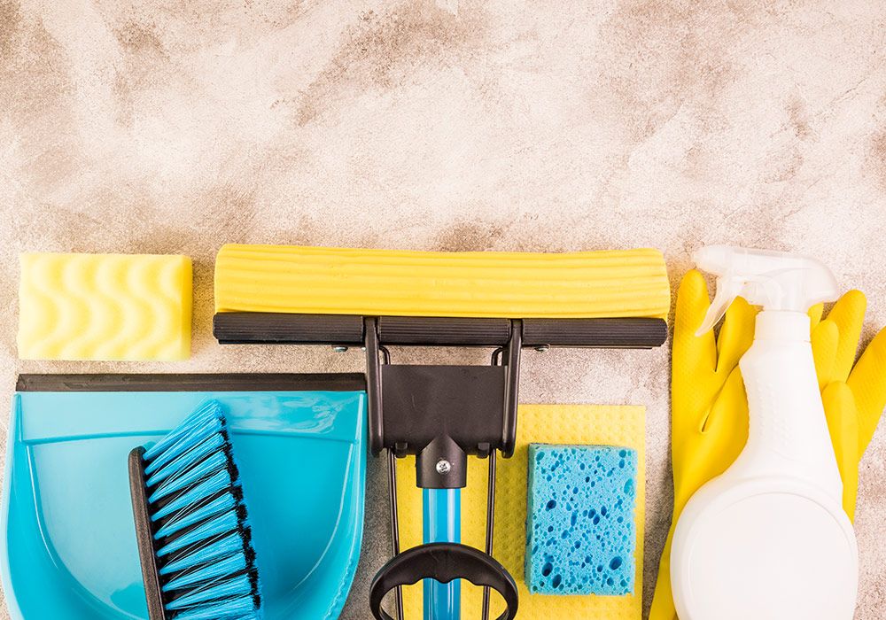 cleaning-objects-flat-lay