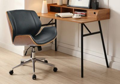 Fauteuil de Bureau en PU Noir Ducasse Les Bureaux Les meubles qu'on aime !