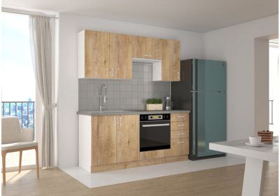 Ensemble de Cuisine 180cm Sara Lefka Les Meubles de Complément reunion pas cher