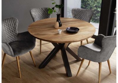 Table Ronde en Bois de Manguier Les Meubles Exotiques reunion pas cher