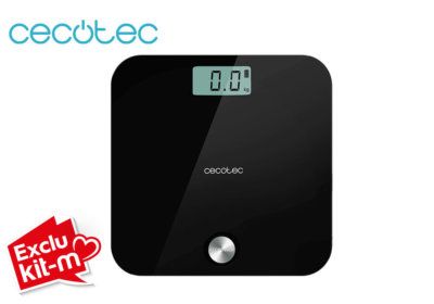 Pèse Personne sans Piles Precision Ecopower 10000 Healthy Black Cecotec (04251) Exclu Kit-M !!! reunion pas cher