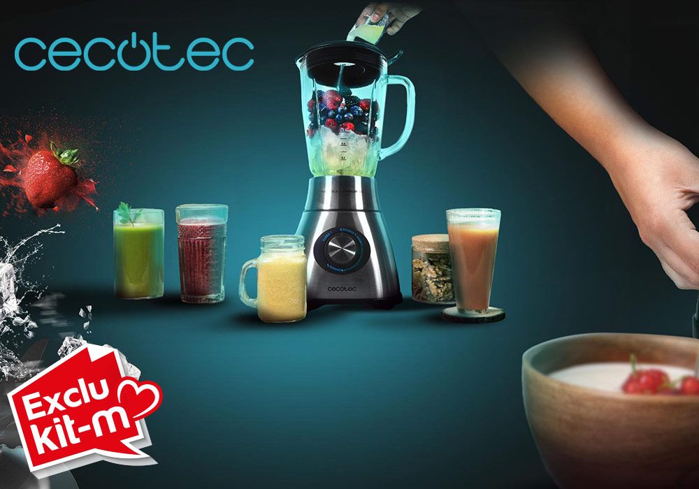 Blender Mixeur Power Black Titanium 1800W Cecotec (04100) Exclu Kit-M !!! reunion pas cher