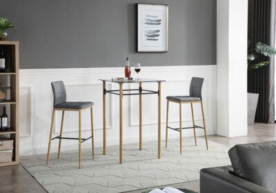 Ensemble Table Haute Django avec 2 Tabourets de Bar Sakata Les Salles à Manger Les meubles qu'on aime !