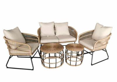 Salon de Jardin 5 Pièces Rattan Les Salons & Fauteuils reunion pas cher