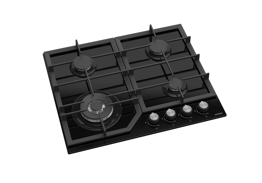 Plaque de Cuisson 4 Feux Gaz Vitrée Ocean (OHGGR64NPROSV) Exclu Kit-M !!! Les meubles qu'on aime ! 2