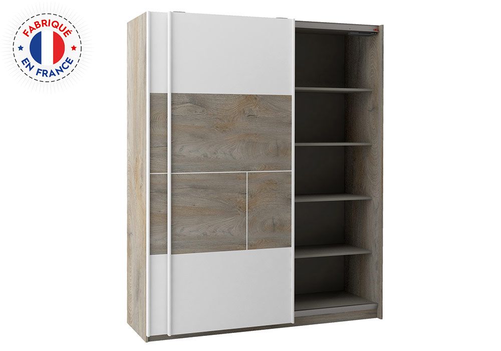 Armoire 2 Portes Coulissantes (Collection Prado) LES BONNES AFFAIRES Les meubles qu'on aime ! 2