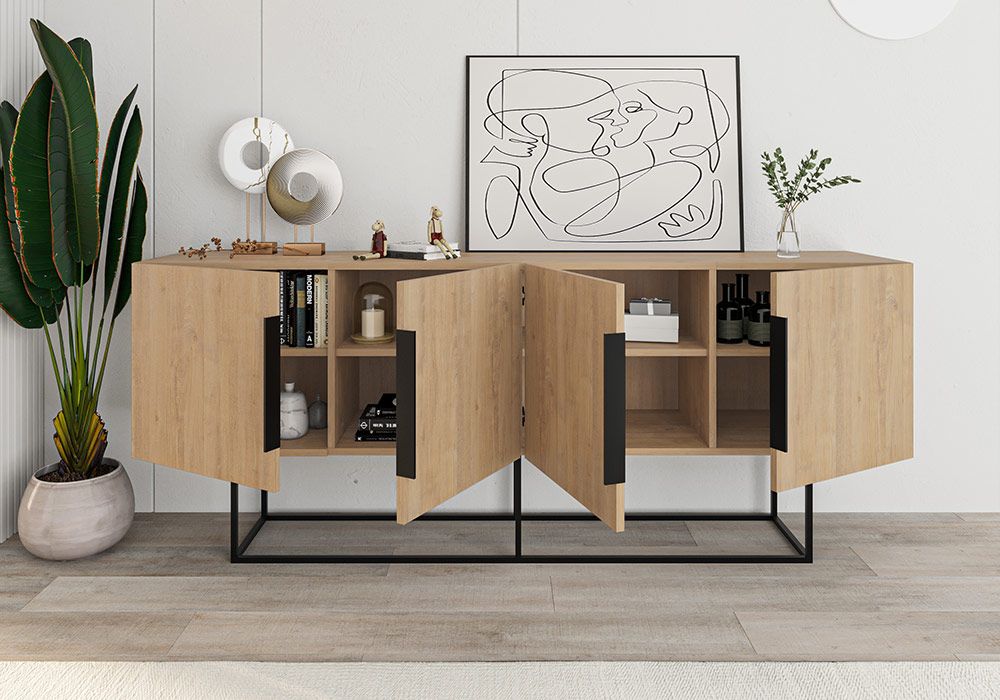 Buffet Bas 4 Portes (Collection Titan) Les Meubles Les meubles qu'on aime ! 2