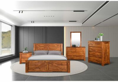 Lit 140x190cm en Bois d’Acacia Massif (Collection Jannifer) Les Chambres à Coucher Les meubles qu'on aime !