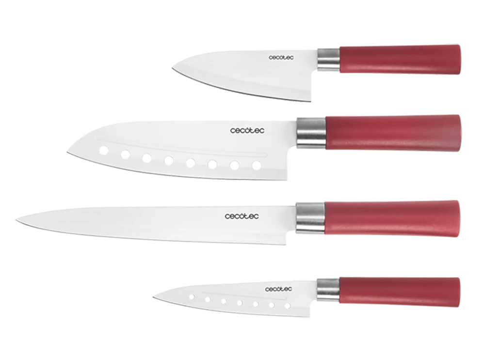 Set de 4 Couteaux Professionnels en Céramique Style Santoku Cecotec (1003) Exclu Kit-M !!! reunion pas cher