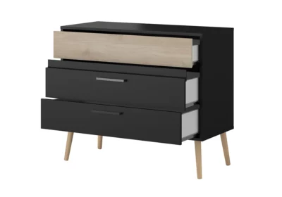 Commode 3 Tiroirs (Collection Aalborg Black) Les Armoires, Commodes & Chevets Les meubles qu'on aime !
