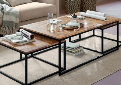 Lot de 3 Tables Gigogne Hari Bois d'Acacia Votre Magasin de Meuble et Électroménager à La Réunion ! 2 commander lot de 3 tables gigogne quartier français 974 réunion