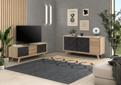 Buffet Bas 2 Portes Coulissantes 3 Tiroirs (Collection Mulan) Meubles Votre Magasin de Meuble et Électroménager à La Réunion ! 2 acheter buffet bas réunion quartier français 974