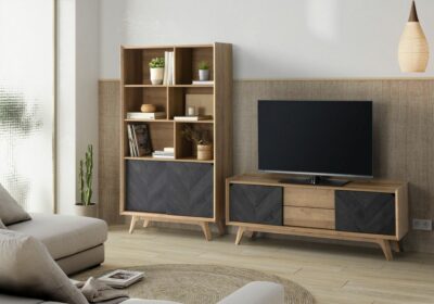 Meuble TV 2 portes Coulissantes 2 Tiroirs (Collection Mulan) Meubles Votre Magasin de Meuble et Électroménager à La Réunion ! 2 acheter bibliothèque st pierre réunion 974