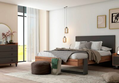 Lit 140x190cm (Collection Coros/Malta Noyer)