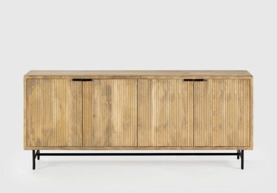 Buffet Bas 4 Portes en Bois de Manguier (Collection Mundra) Bois de Manguier Votre Magasin de Meuble et Électroménager à La Réunion !