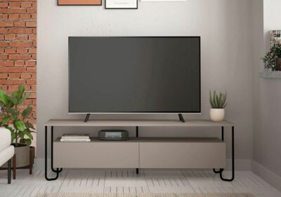 Meuble TV 2 Portes avec Abattant (Collection Dilly)