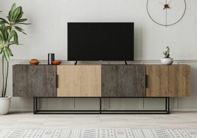 Meuble TV 4 Portes 200cm (Collection Titan) Meubles Votre Magasin de Meuble et Électroménager à La Réunion ! 2 Meuble TV 4 Portes 200cm (Collection Titan)