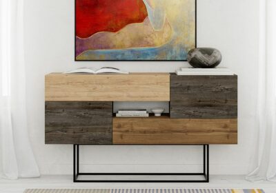Buffet Bas 2 Portes 2 Tiroirs (Collection Titan Chêne) Meubles Votre Magasin de Meuble et Électroménager à La Réunion ! 5 Buffet Bas 2 Portes 2 Tiroirs (Collection Titan Chêne/Marron/Noyer)