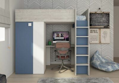 Lit Mezzanine Studio 2170 avec Pupitre et Armoire Chambres Enfant Votre Magasin de Meuble et Électroménager à La Réunion ! 2 acheter lit mezzanine le port réunion 974