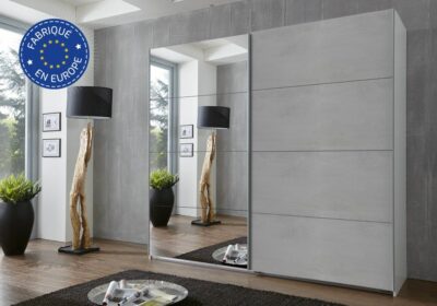 Armoire 2 Portes Coulissantes / Miroir Ernie Armoires, Commodes & Chevets Votre Magasin de Meuble et Électroménager à La Réunion ! 2 acheter armoire 2 portes savannah réunion 974