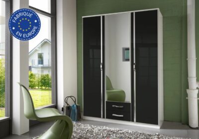 Armoire 3 Portes / 2 Tiroirs + Miroir (Collection Trio) Armoires, Commodes & Chevets Votre Magasin de Meuble et Électroménager à La Réunion ! 2 acheter armoire savanna réunion 974