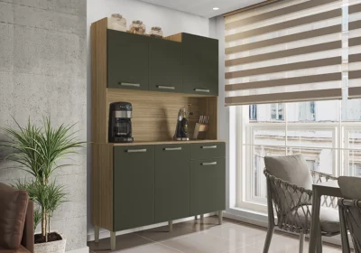 Buffet de Cuisine 6 Portes avec 1 Porte Vert Real/Freijo Genova