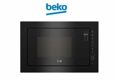 Four Micro ondes Encastrable 25L Inox Noir Beko (BMGB25333BG)