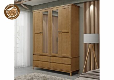 Armoire 4 Portes 4 Tiroirs Prata