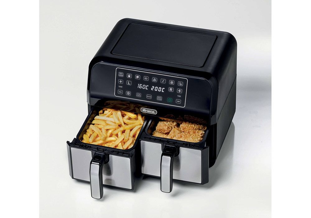 Ariete 4623 Airy Fryer Dual Friteuse à air avec double panier, 1700 W