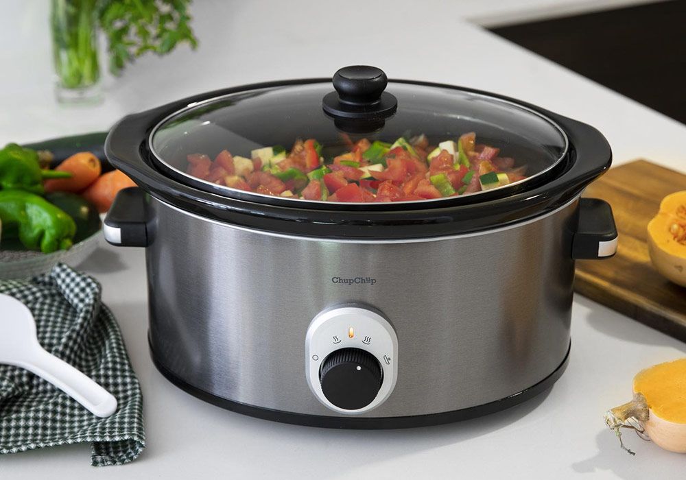 Cecotec Cocotte Cuisson Lente Chup Chup 5,5L - Cuve Céramique Ovale, Programmable, Parfaite Pour Repas Familiaux