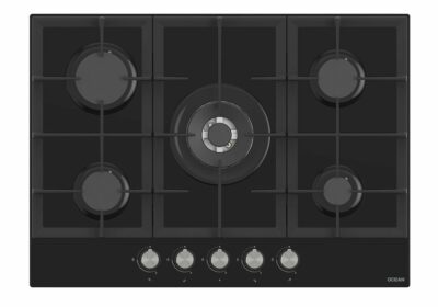 Plaque de Cuisson 5 Feux Gaz Vitrée Ocean (OHGGR75NPROSV)