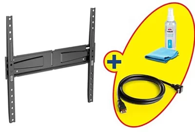 Pack Support Mural Universel Fixe + Câble HDMI + Produit Nettoyant Meliconi (PACK VESA 400 FIXE FB) Accessoires Votre Magasin de Meuble et Électroménager à La Réunion !