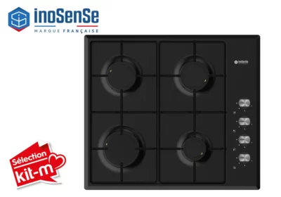 Plaque de Cuisson 4 Feux Noir InoSense Sélection Kit-M !!! Votre Magasin de Meuble et Électroménager à La Réunion ! 2 Plaque de Cuisson 4 Feux Noir InoSense
