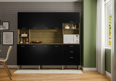 Buffet de Cuisine 10 Portes avec 2 Tiroirs