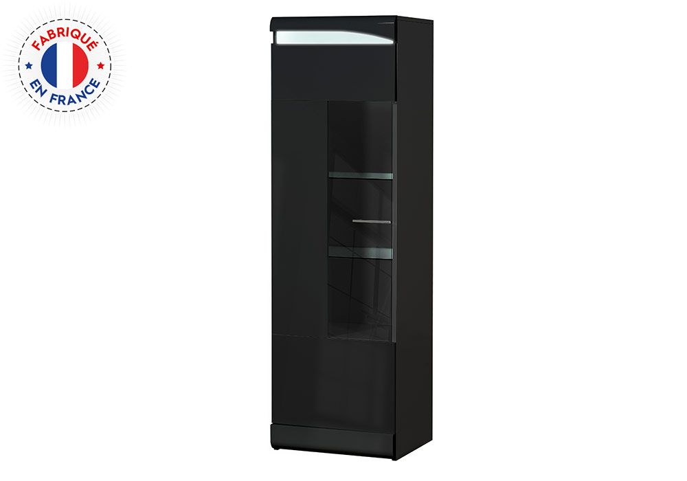 Vitrine 1 Porte (Collection Ovio Noir) – Image 3
