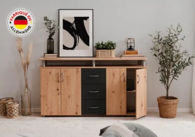 Enfilade 4 Portes 3 Tiroirs (Collection Nevada) Meubles Votre Magasin de Meuble et Électroménager à La Réunion !