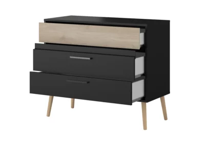 Commode 3 Tiroirs (Collection Aalborg Black)