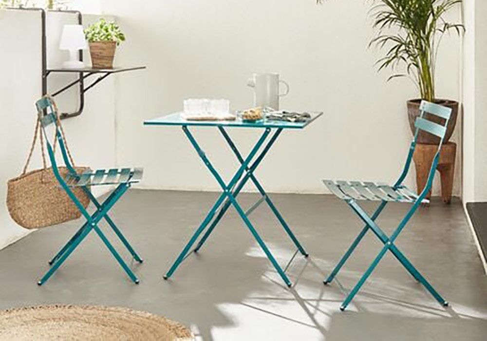 Ensemble Table Carrée Bistro Pliable avec 2 Chaises Jardins & Terrasses Votre Magasin de Meuble et Électroménager à La Réunion ! 4 acheter ensemble table carré st pierre réunion 974