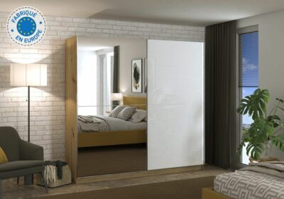 Armoire 2 Portes Coulissantes avec Miroir Mondego Armoires, Commodes & Chevets Votre Magasin de Meuble et Électroménager à La Réunion ! 2 commander armoire st paul 974 réunion