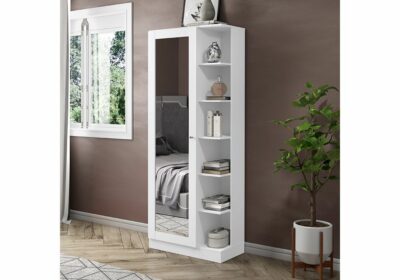 Armoire à Chaussures 1 Porte avec Miroir et Étagères Meubles Votre Magasin de Meuble et Électroménager à La Réunion ! 2 acheter armoire à chaussures le port réunion 974