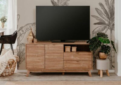 Meuble TV 2 Portes 2 Tiroirs (Collection Boobang) Meubles Votre Magasin de Meuble et Électroménager à La Réunion !