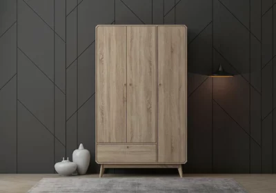 Armoire 3 Portes 1 Tiroir (Collection Isis)