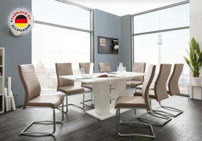 Table à Manger Blanche avec Allonge Breda