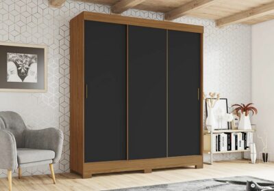 Armoire 3 Portes Coulissantes sans Miroir Duna