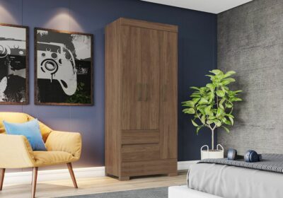 Armoire 3 Portes 2 Tiroirs Castanho Armoires, Commodes & Chevets Votre Magasin de Meuble et Électroménager à La Réunion ! 3 Armoire 3 Portes 2 Tiroirs Castanho