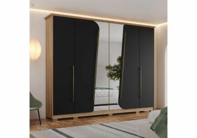 Armoire 6 Portes avec Miroirs
